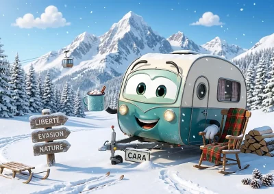 cara de JMC Caravane à la neige